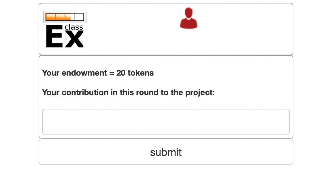 The classEx contribution screen